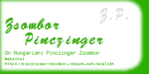 zsombor pinczinger business card